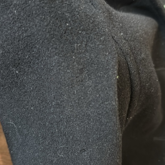 Coach:Black Wool/Angora/Nylon Blend Green Signature Lining Gold button Pea Coat - Picture 15 of 15